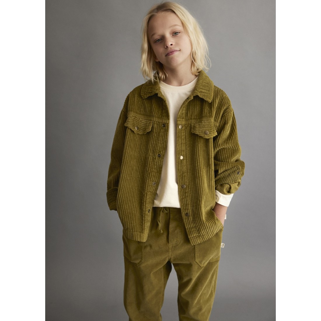 Noa Corduroy Overshirt Jacket & Rick Corduroy Pants | Green