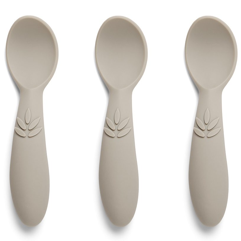 Ella Silicone Spoon 3 Pack | Cobblestone