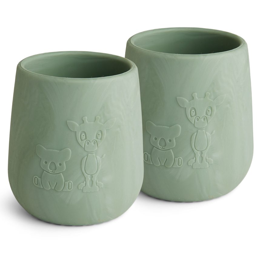 2 Pack Abel Silicone Cup | Light Green Mix