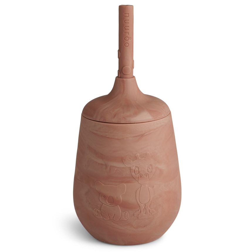 Adita Silicone Cup W/ Straw | Red Mix