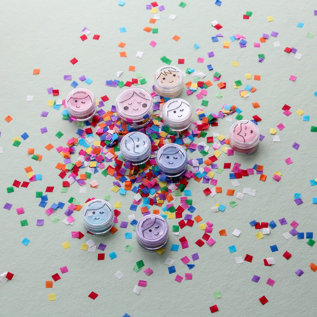 Natural Shimmery Children's Play Makeup Eyeshadow | White