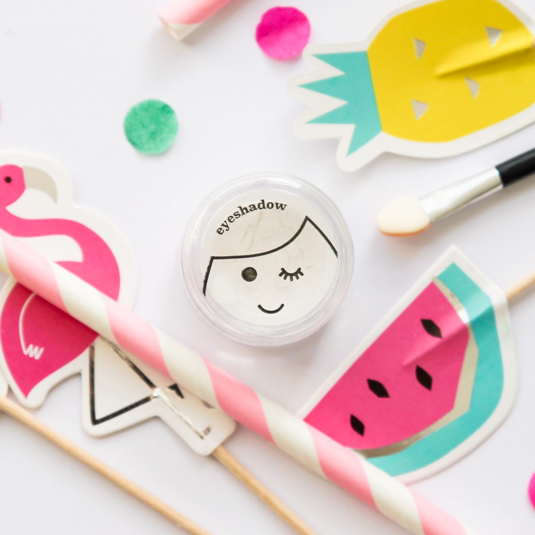 Natural Shimmery Children's Play Makeup Eyeshadow | White