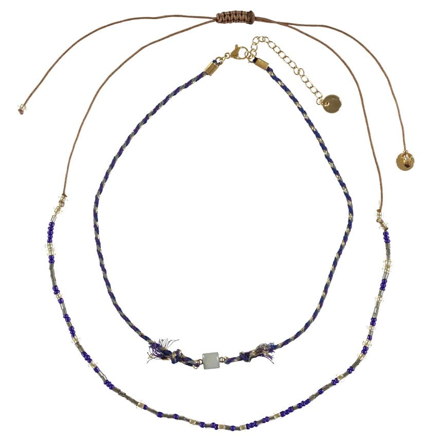 Necklaces | Purple (set of 2)