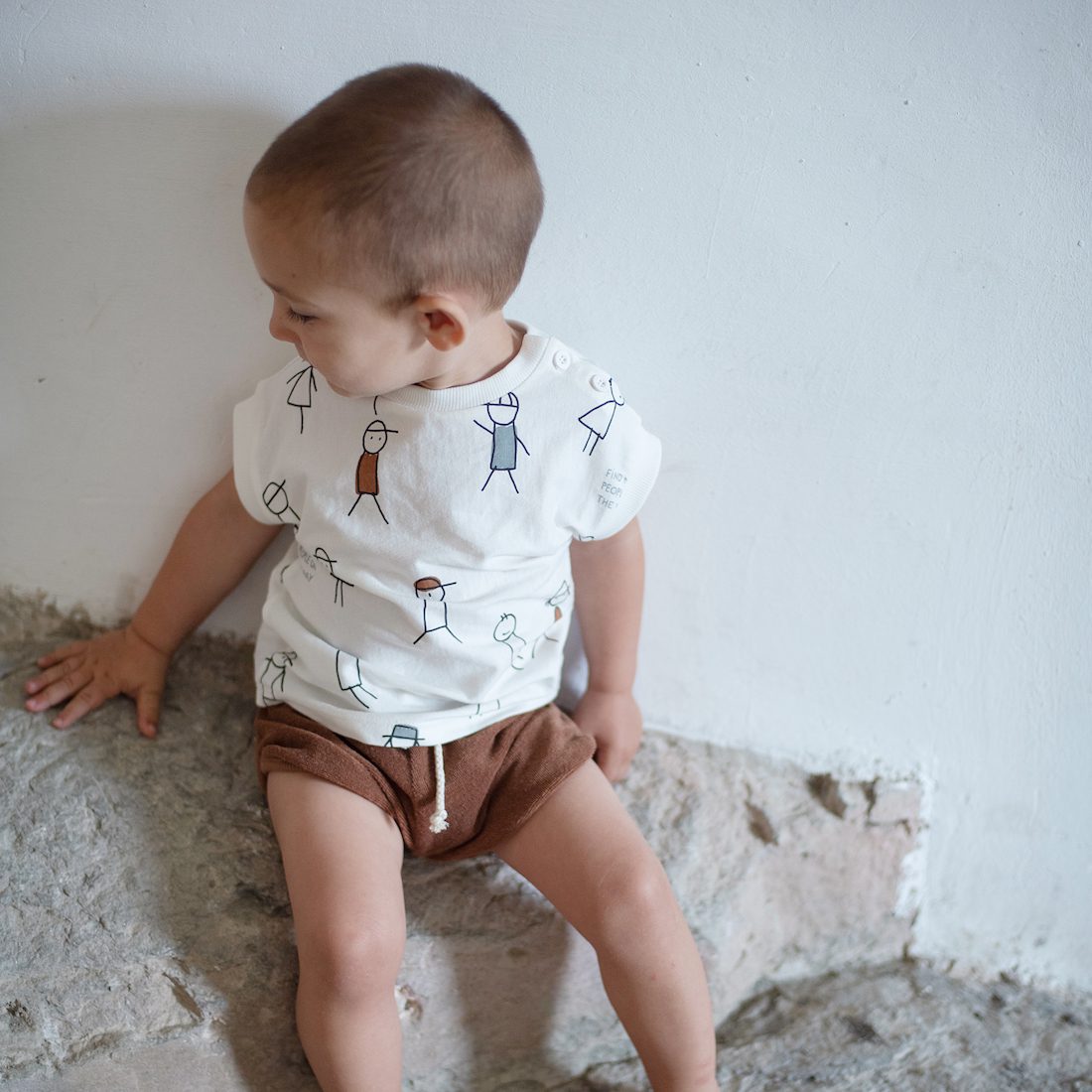 Nice People T-Shirt & Caramel Terry Shorts