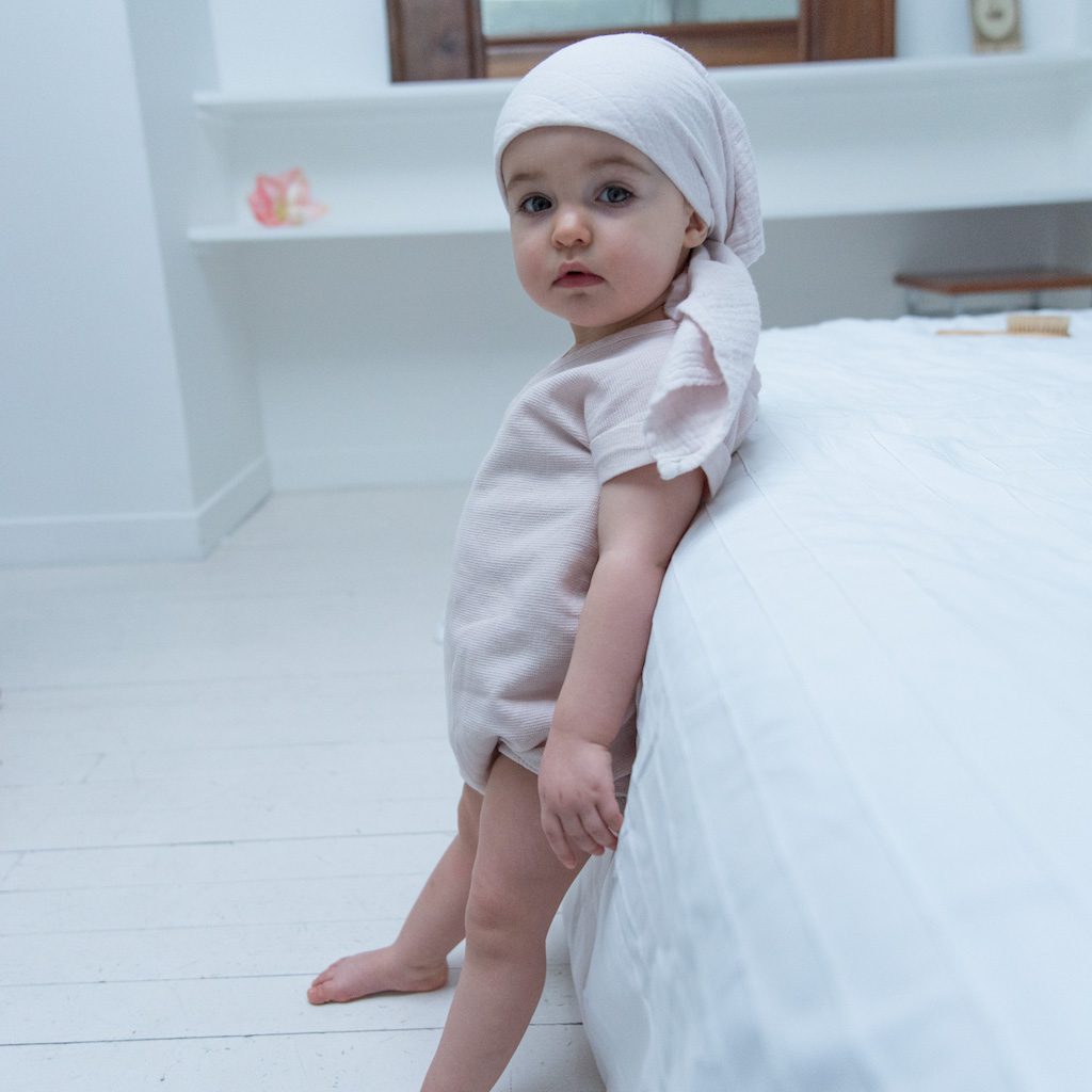 Nuage Honeycomb Romper | Rose Coquillage