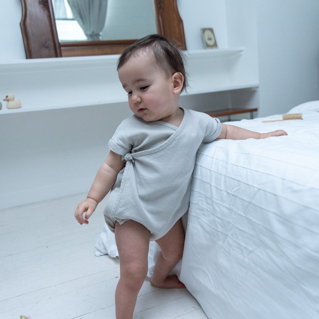 Nuage Honeycomb Romper | Rose Coquillage