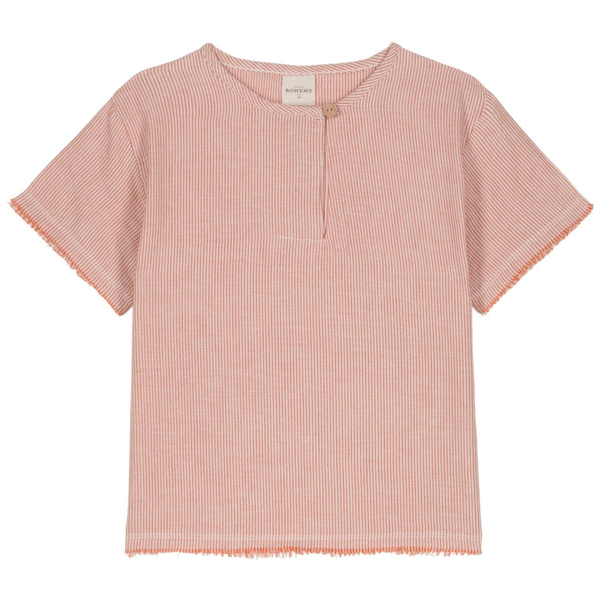 Orso T-Shirt & Georgette Shorts | Orange Stripes/Sunburnt Orange