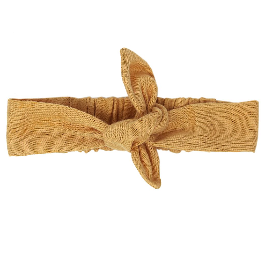 Organic Muslin Tie Headband | Apricot