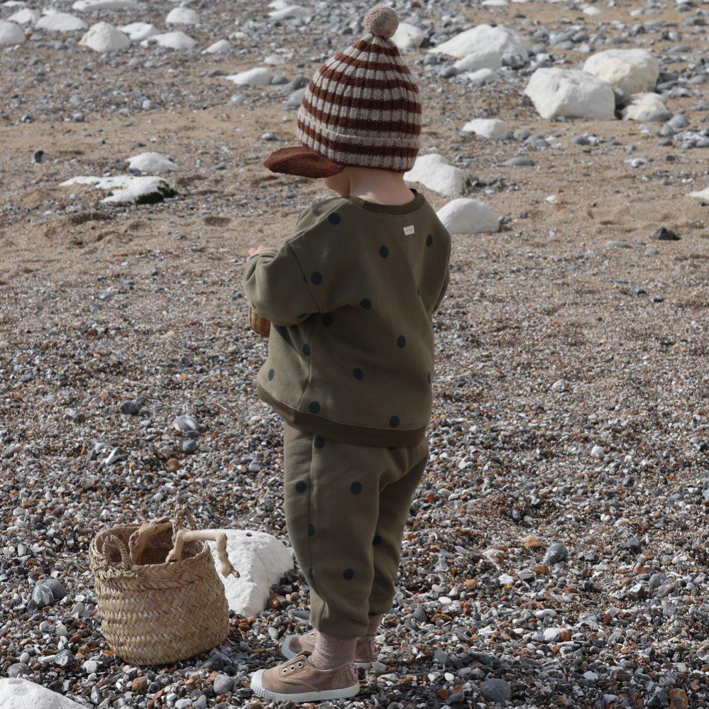 Olive Dots Sweatshirt & Sweatpants