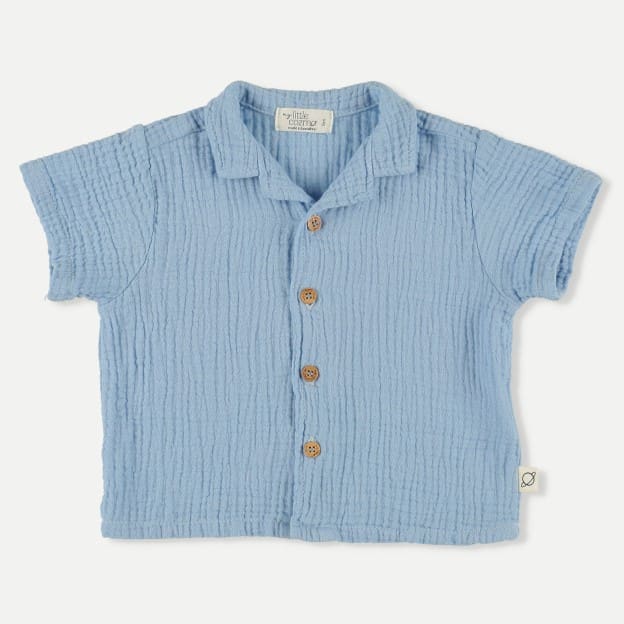 Pablo Soft Gauze Shirt & Adri Soft Gauze Shorts | Blue