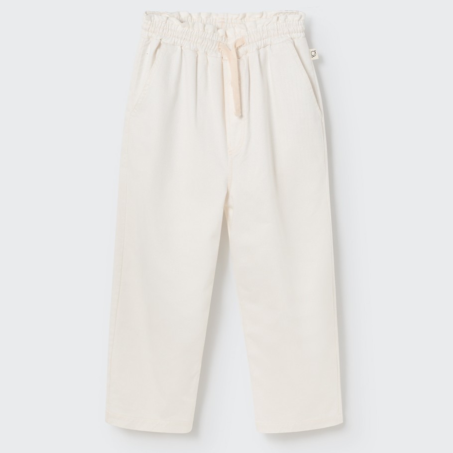 Paolak Light Twill Flounced Pants | Ivory