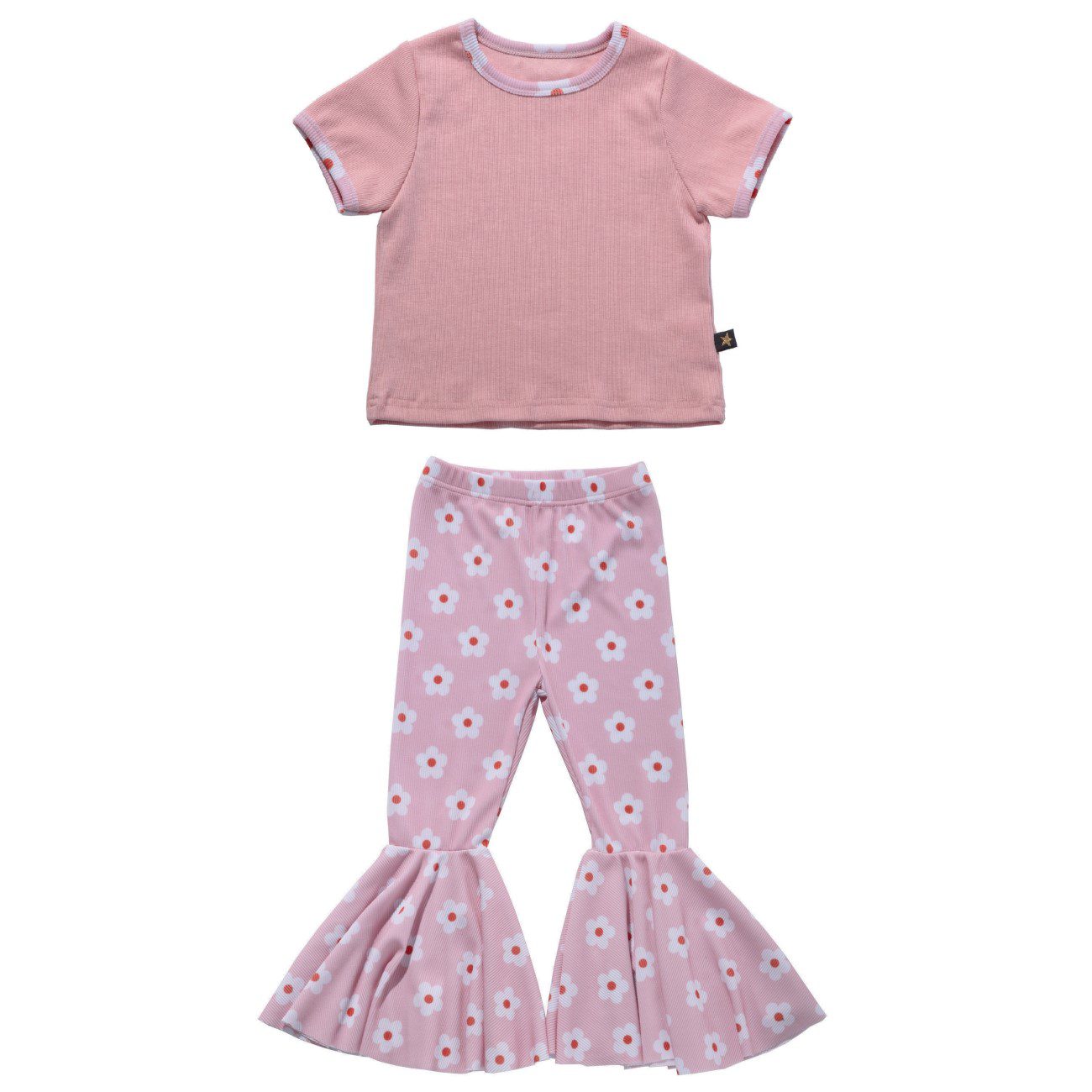 Crop Tee & Flare Pants