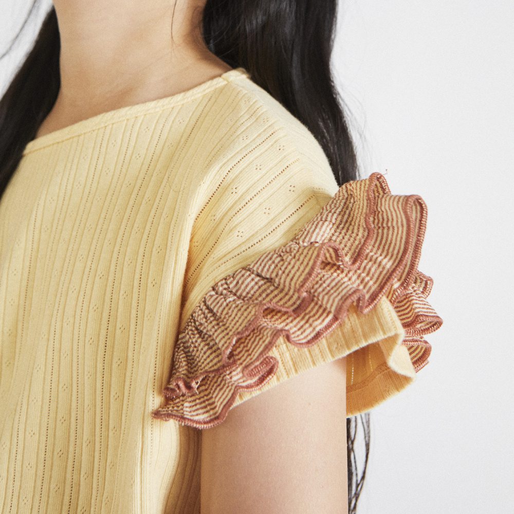 Palmer Ruffles T-Shirt & Palazzo Clay Daisies Pants