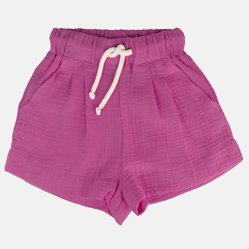 Pink Muslin Shorts