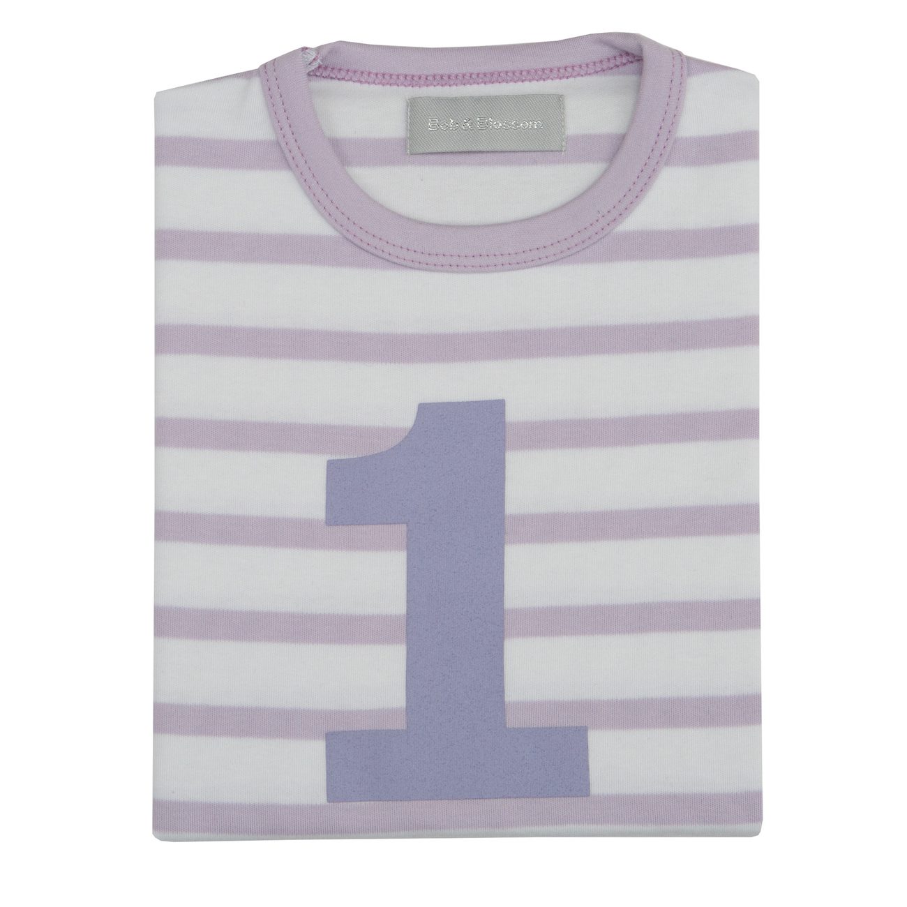 Parma Violet & White Breton Striped T-Shirt | 1
