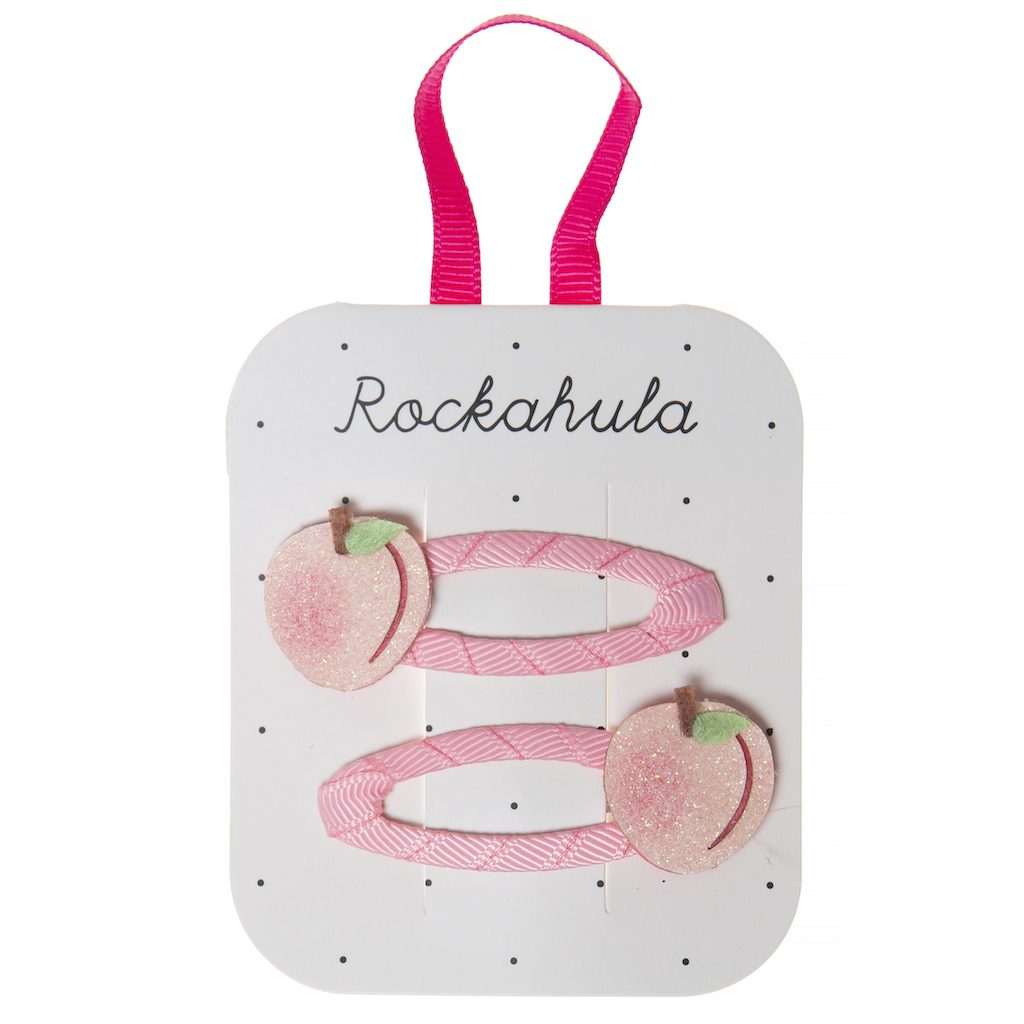 Perfectly Peachy Glitter Clips