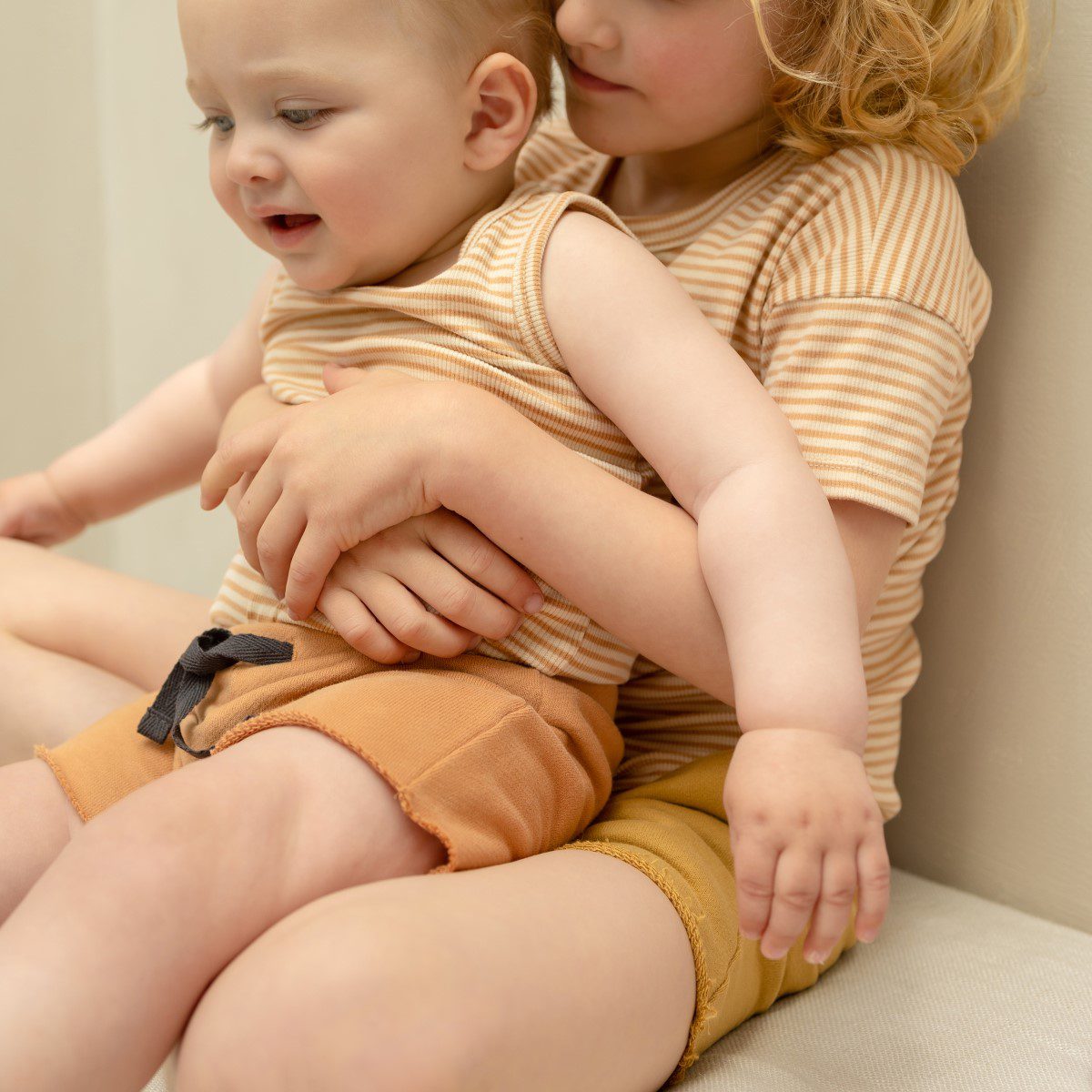 Sleeveless Rib Body & Chunky Baby Shorts