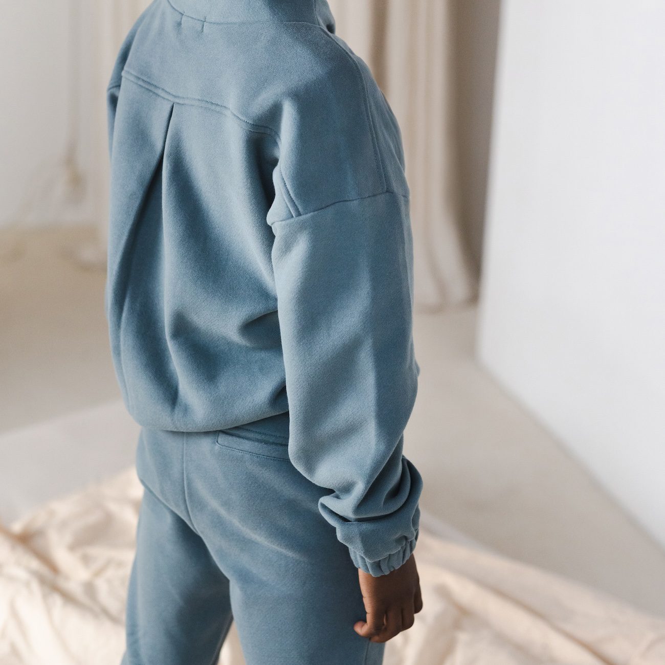 Chunky Sweater & Tapered Sweatpants | Washed Emerald