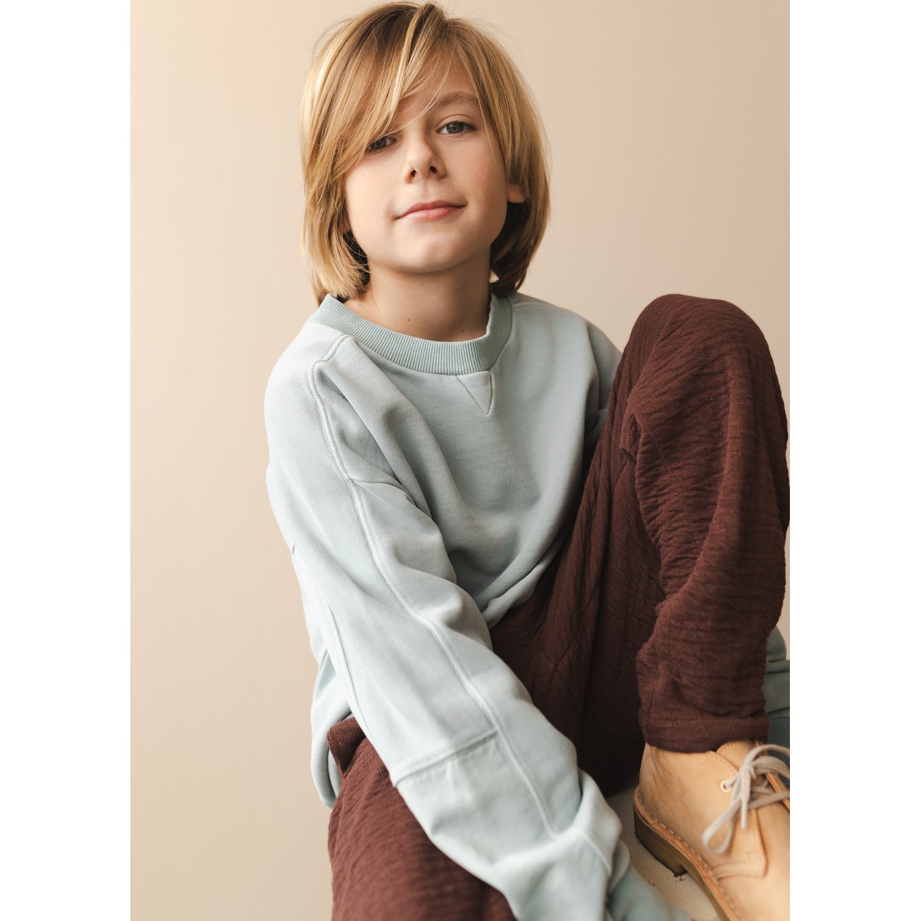 Chunky Sweater & Tapered Pants | Stormy