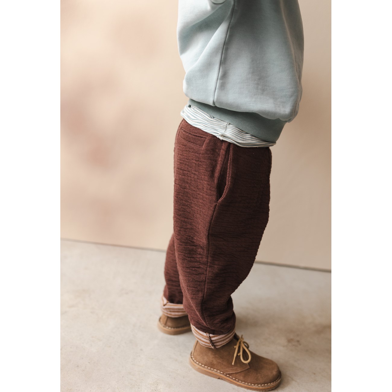 Chunky Sweater & Tapered Pants | Stormy