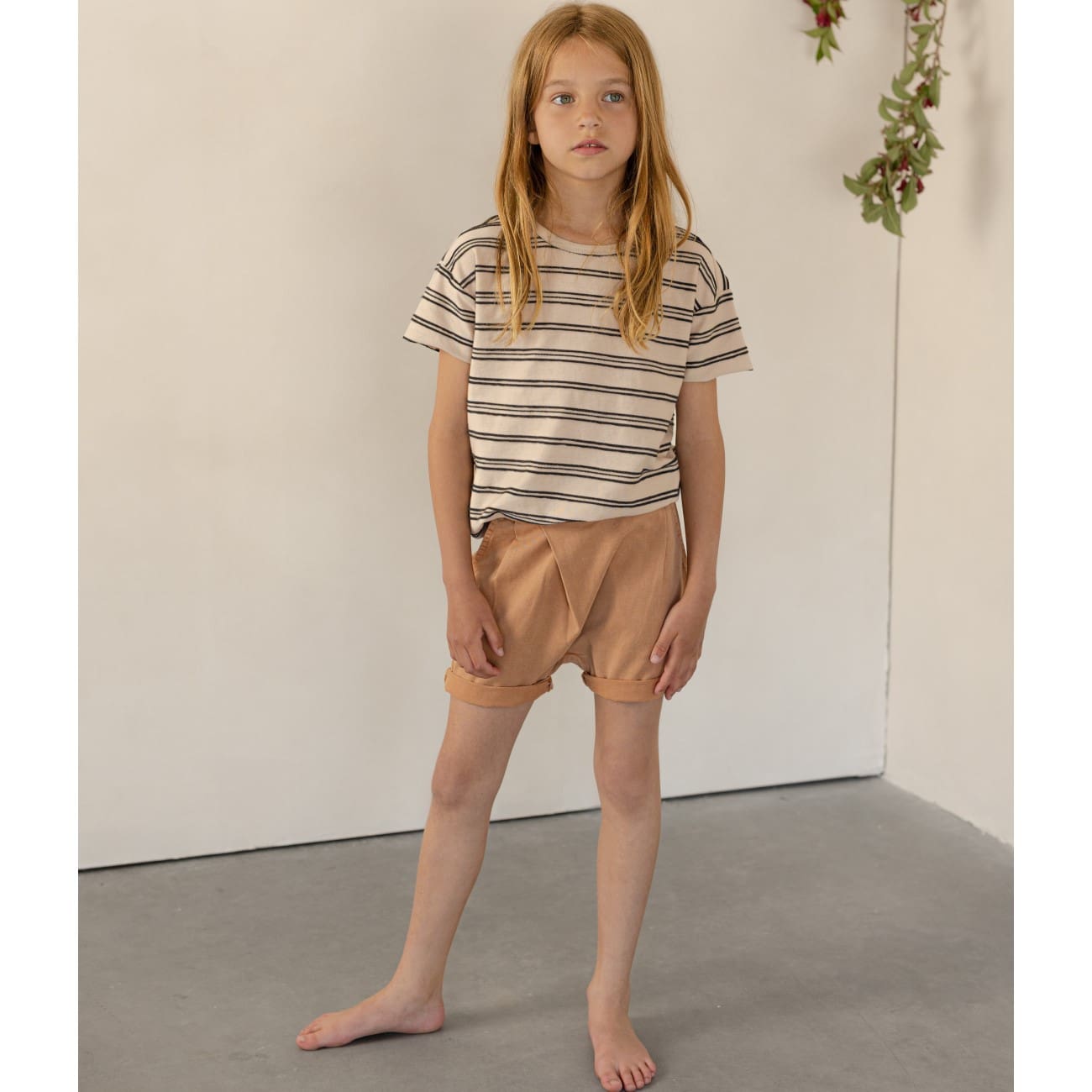 Oversized Tee S/S Textured Stripes