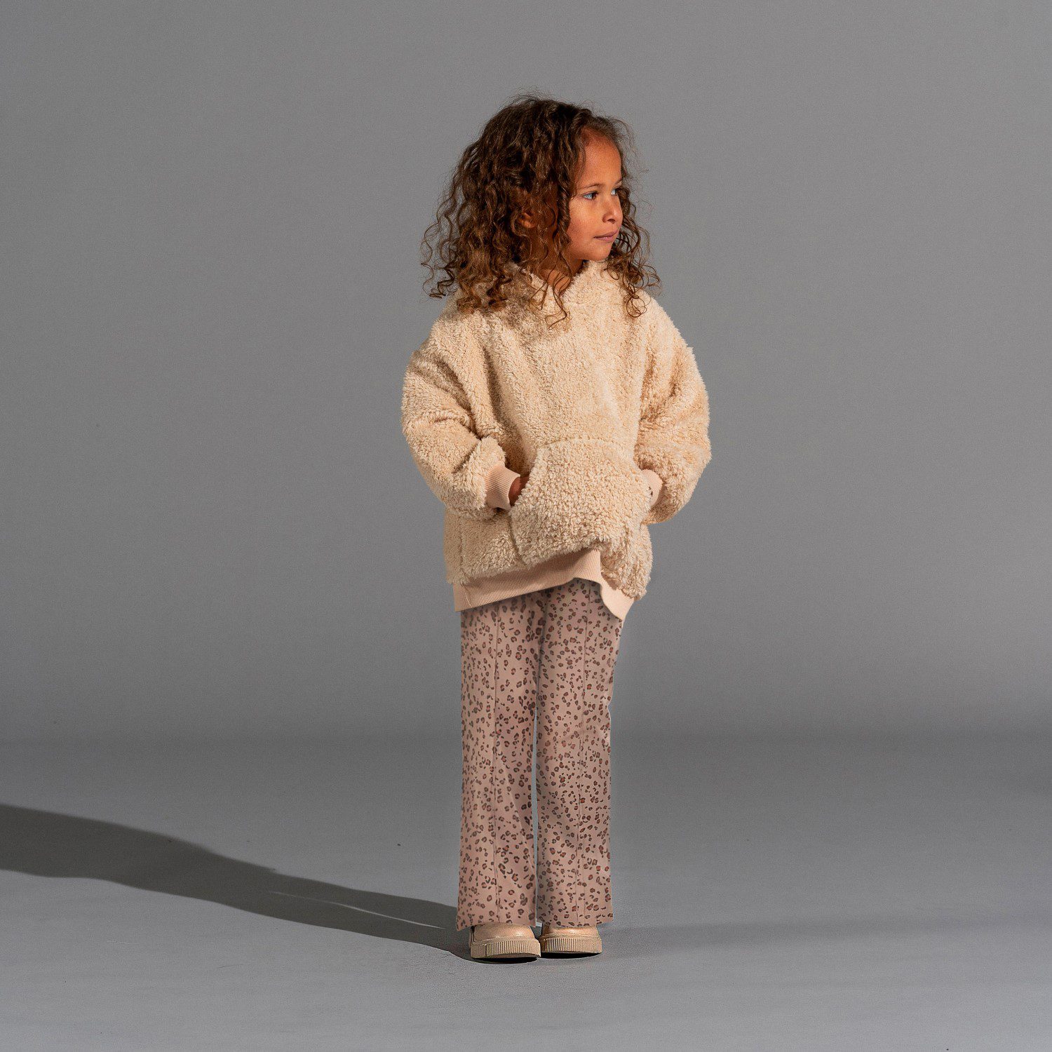 Flared Pants | Beige Leo