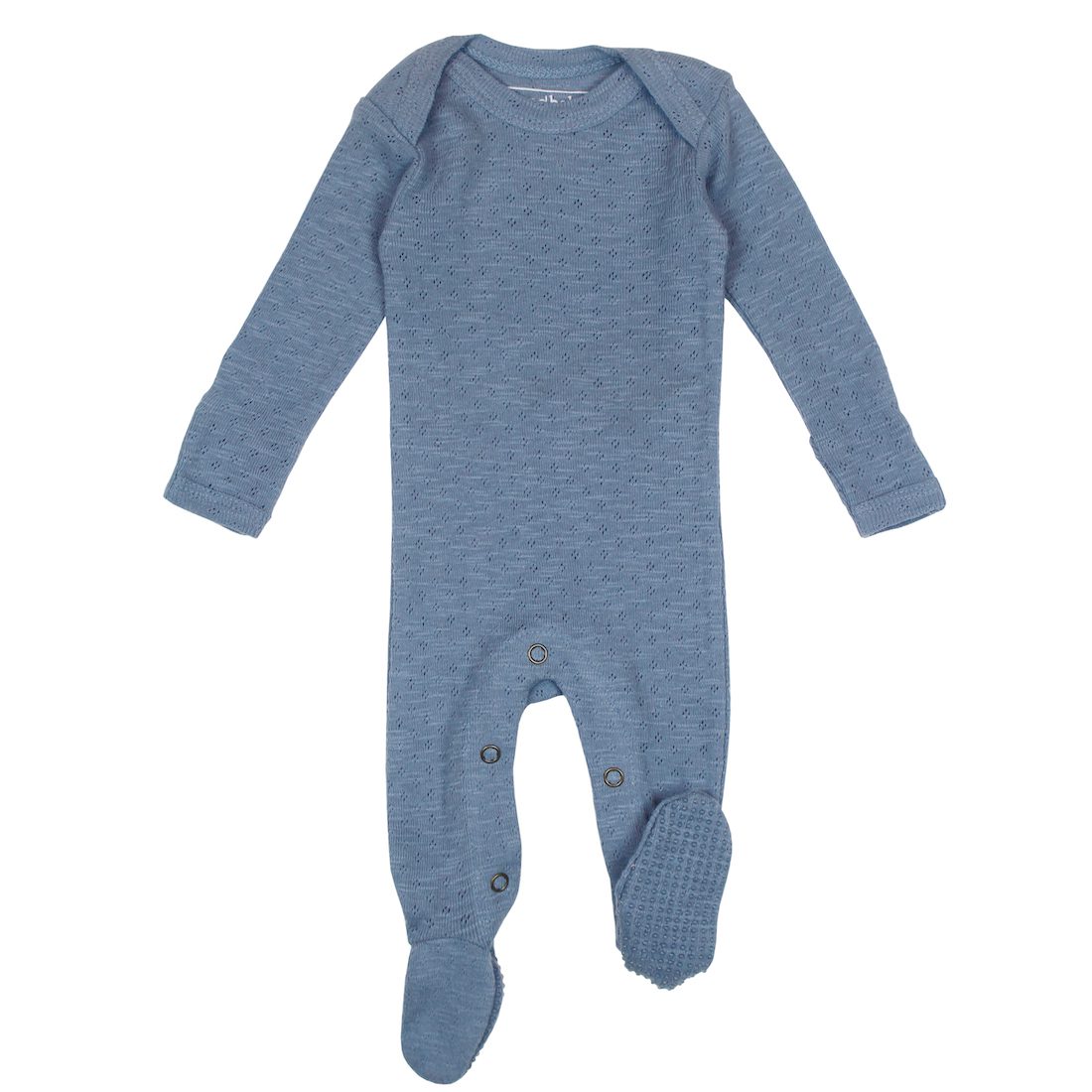 Pointelle Lap-Shoulder Baby Footie | Pool