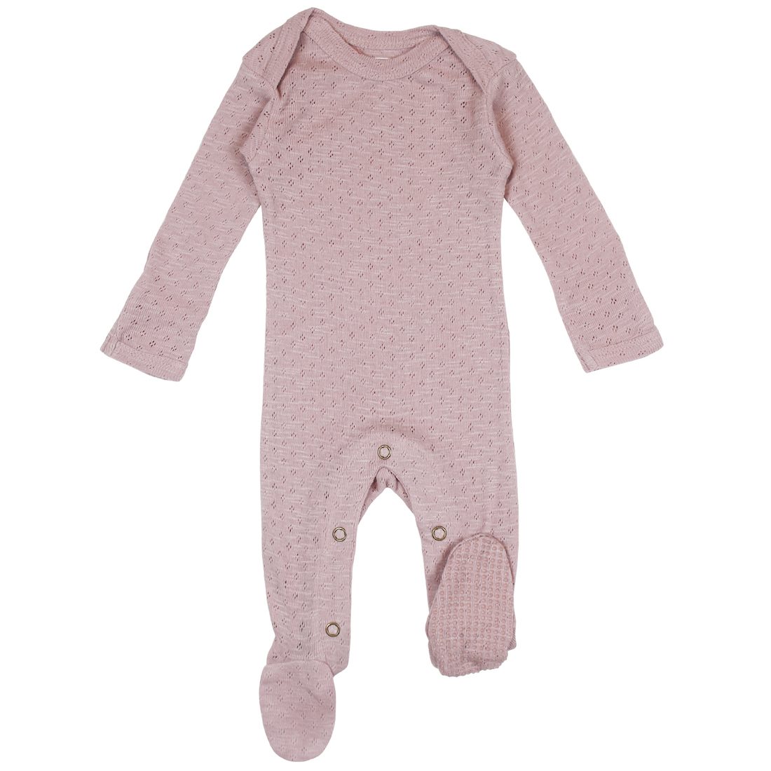 Pointelle Lap-Shoulder Baby Footie | Thistle