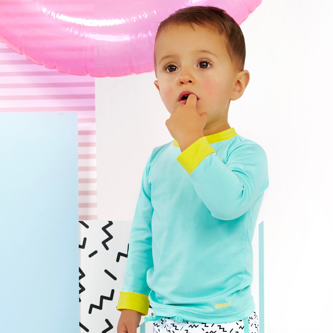 Pop Top Green & Screech Shorts Zig Zag