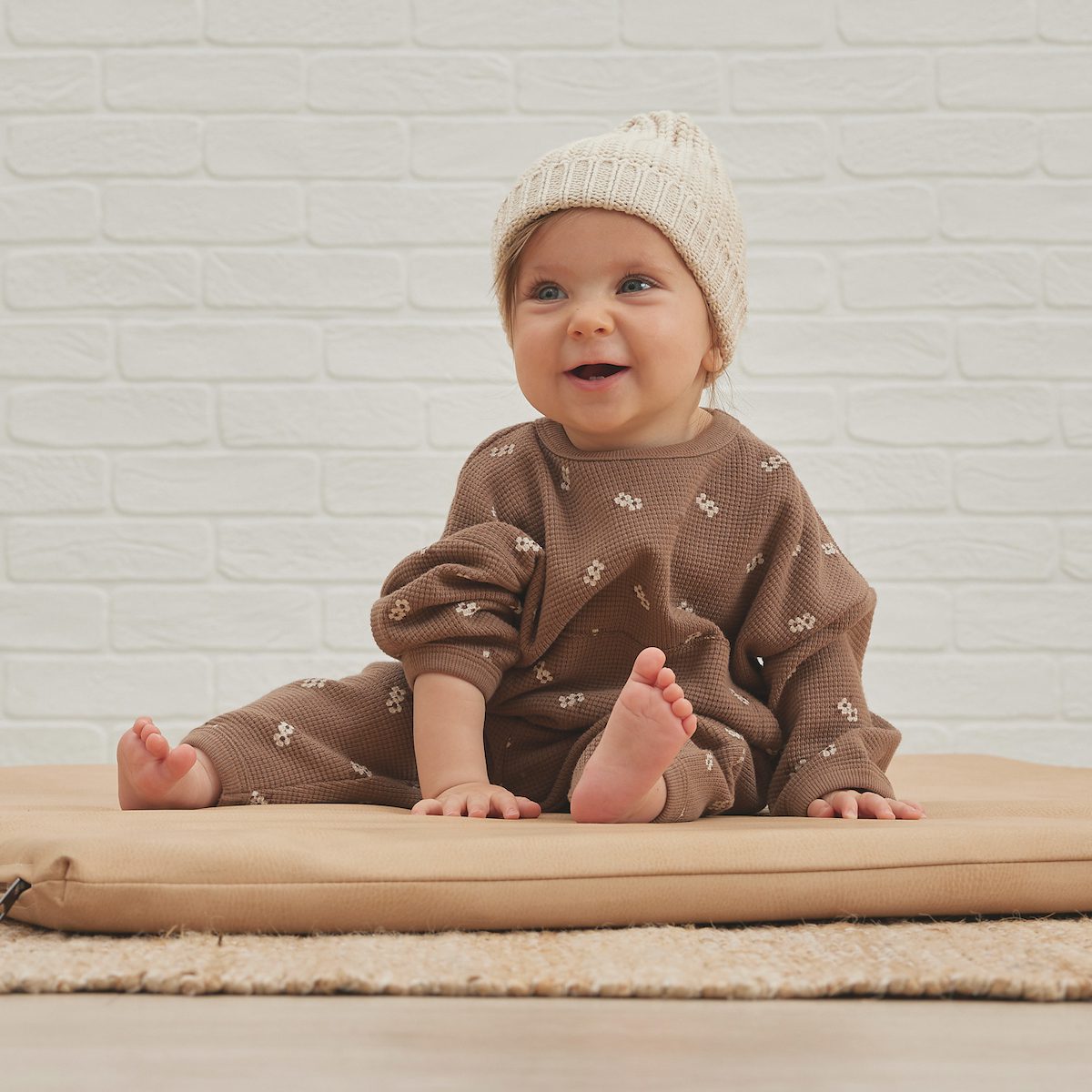 Waffle Top + Pant Set | Cocoa Floral