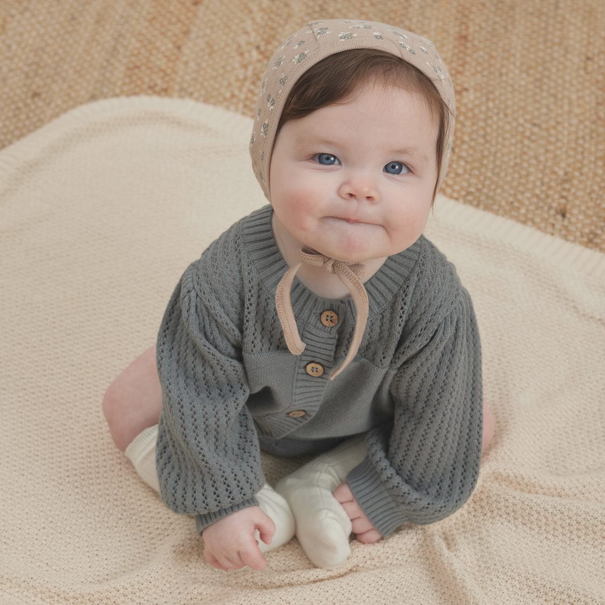 Pointelle Knit Cardigan & | Dusk