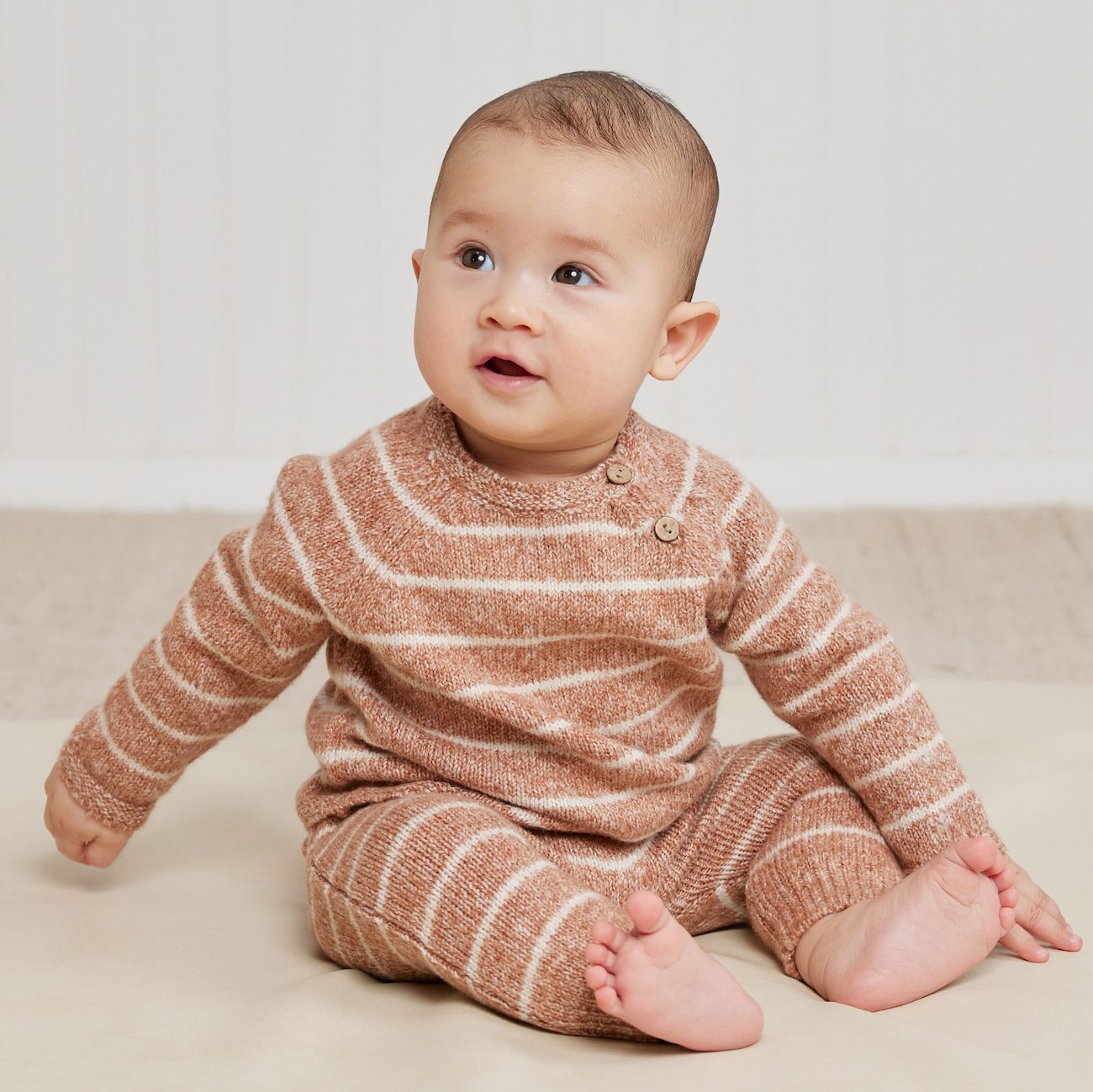 Ace Knit Sweater & Knit Pants | Cinnamon Stripe