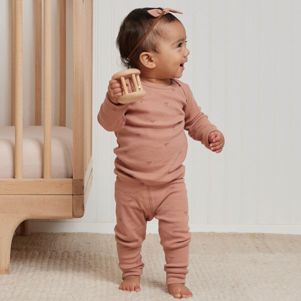 Ribbed Tee & Legging Set | Bows