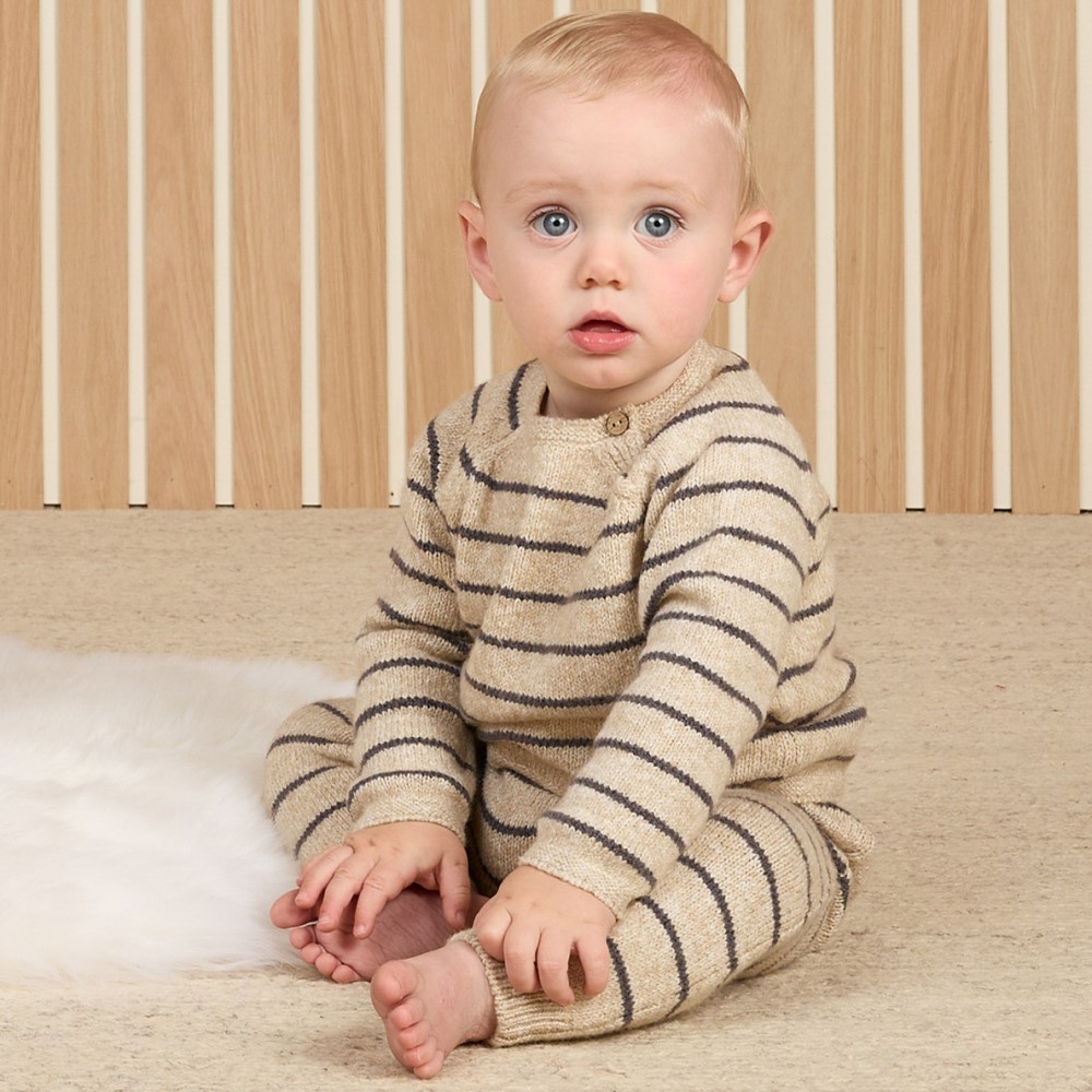 Ace Knit Sweater & Knit Pant | Indigo Stripe