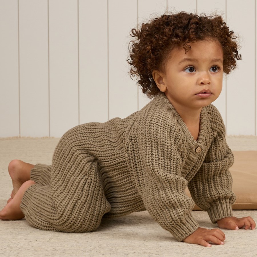 Chunky Knit Jumpsuit | Olive