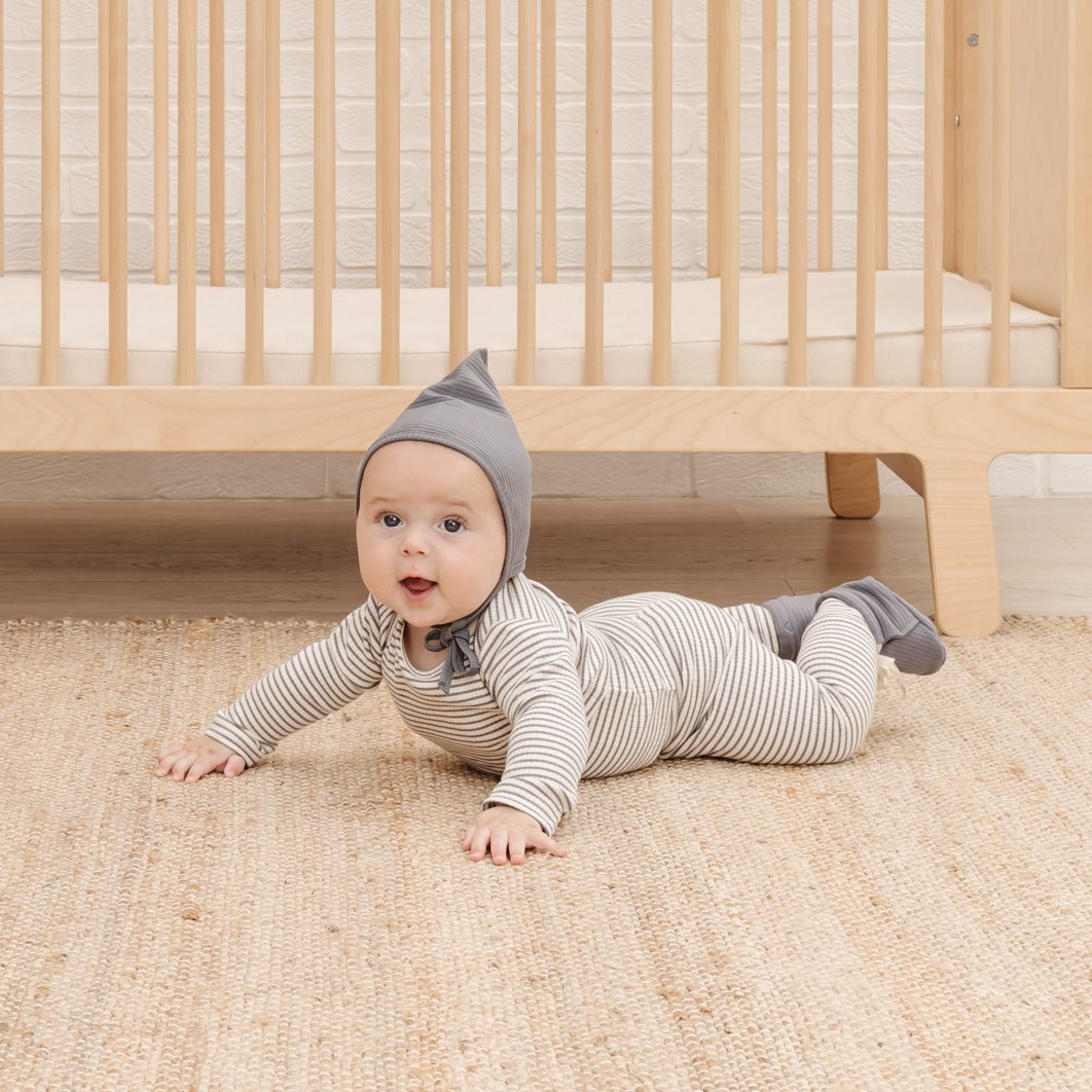 Ribbed L/S Tee & Rib Leggings | Indigo Stripe