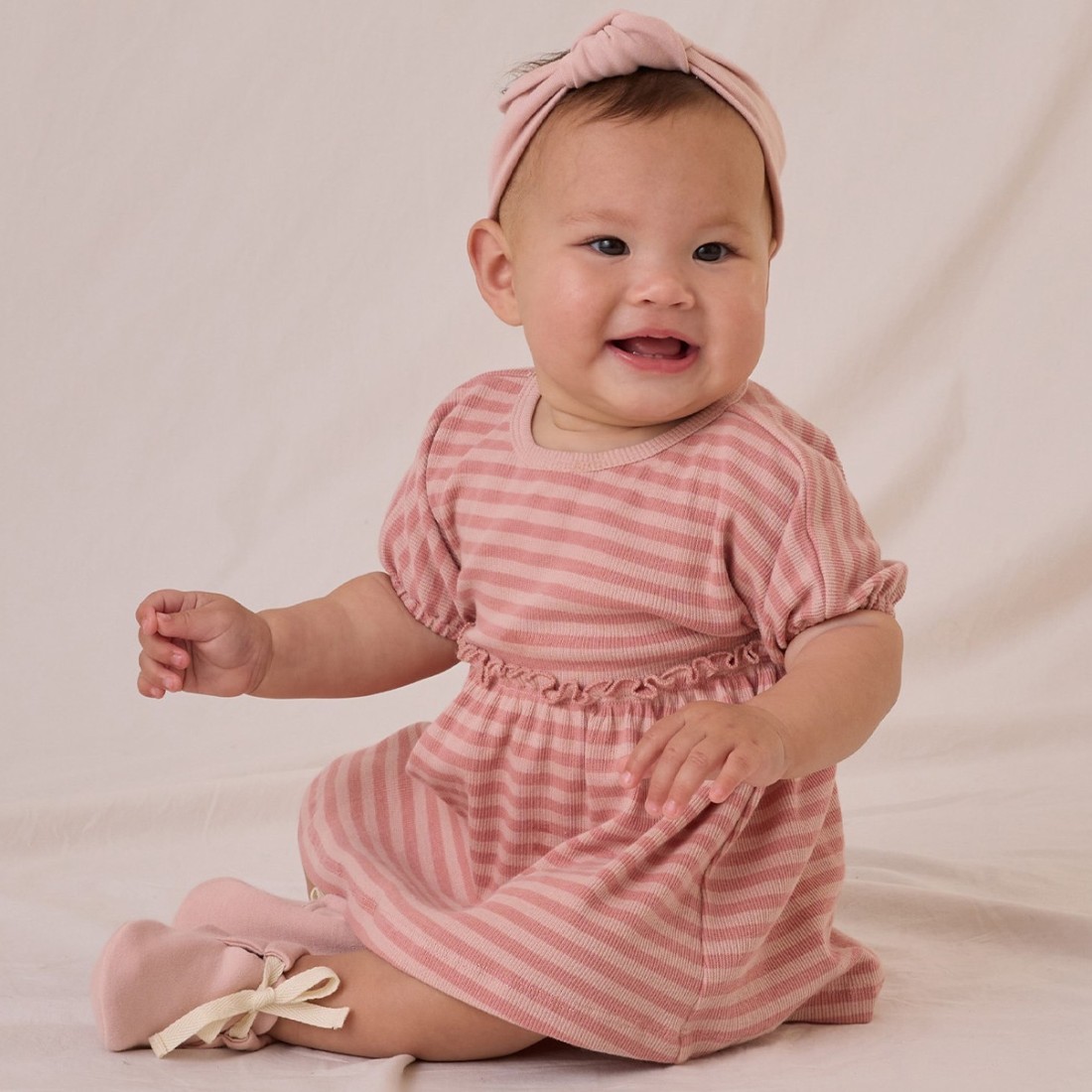 Annie Dress | Pink Stripe