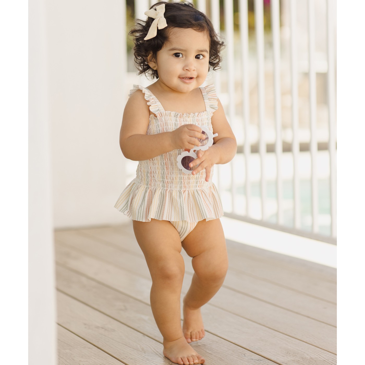 Bow W. Clip, Set Of 3 | Sage, Yellow, Melon