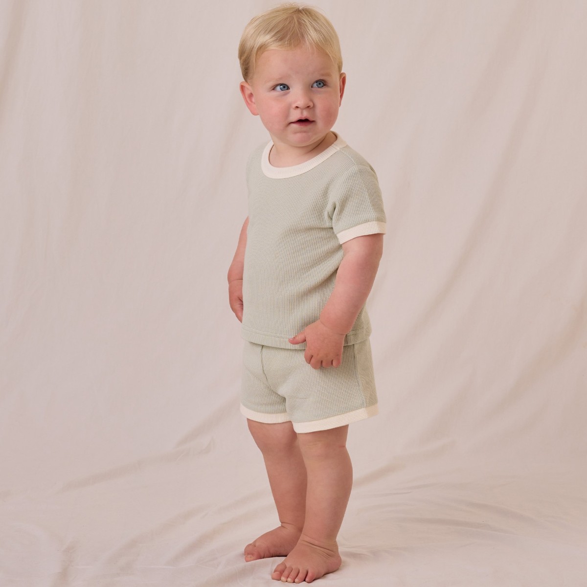 Waffle Shortie Set | Mint