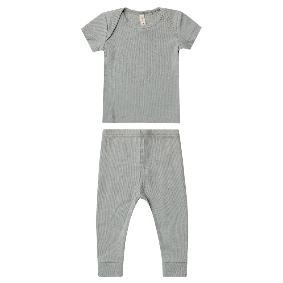 Ribbed Short Sleeve Tee & Legging | Sky