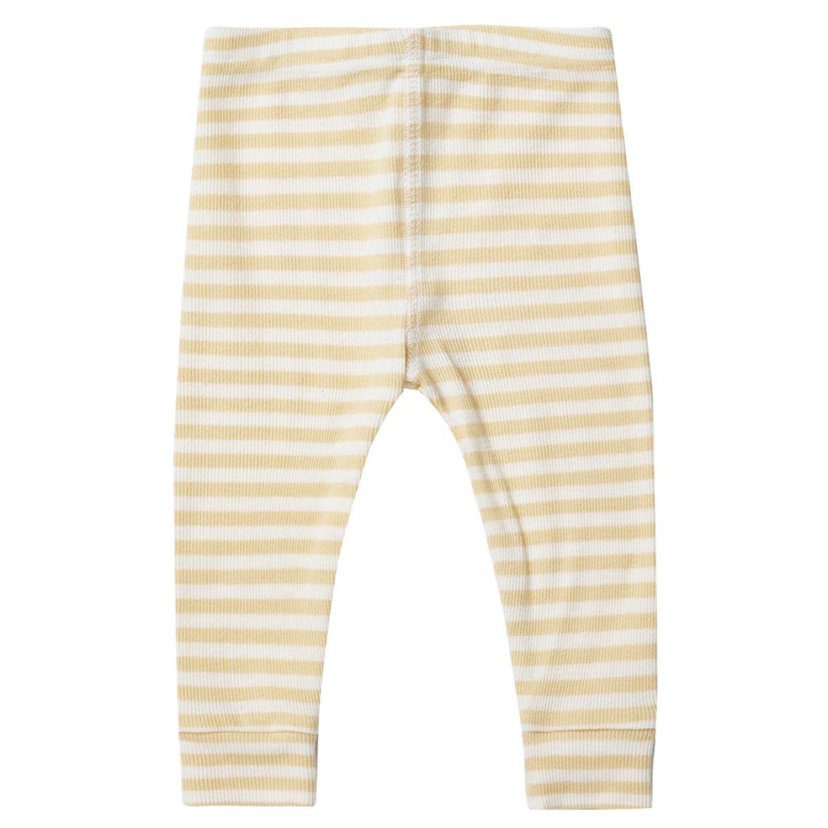 Ribbed Short Sleeve Tee & Legging | Yellow Stripe