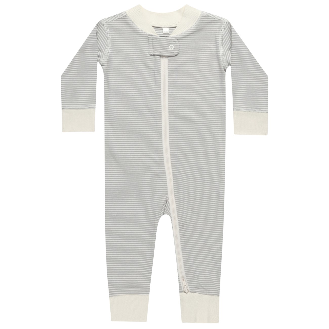 Zip Long Sleeve Sleeper | Blue Micro Stripe