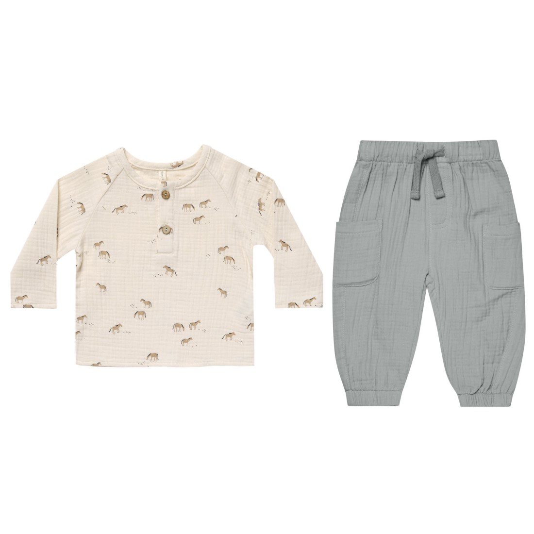 Horses Zion Shirt & Dusty Blue Luca Pant