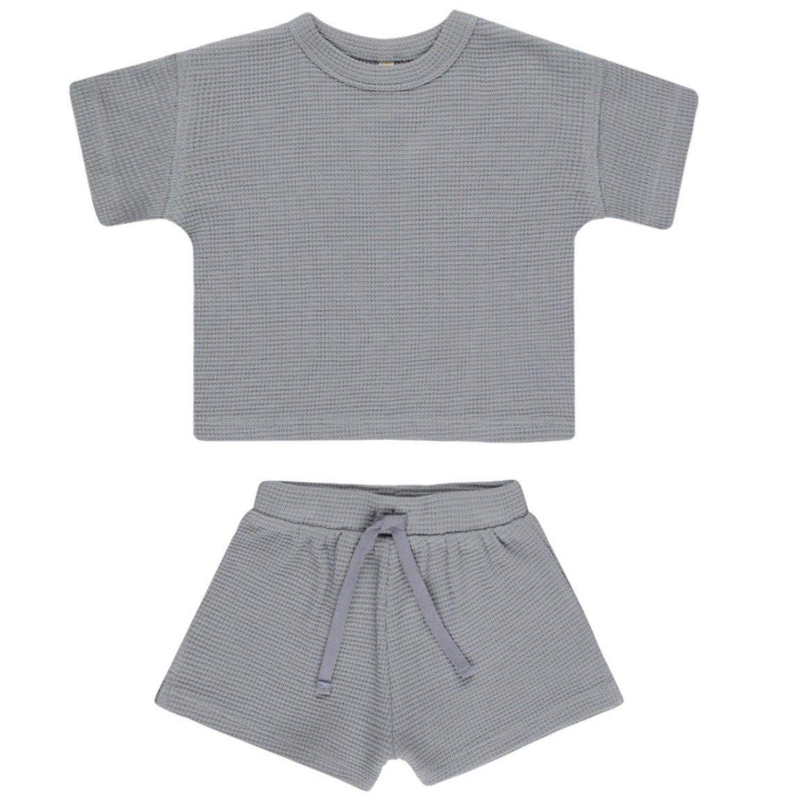 Waffle Tee & Short Set | Blue