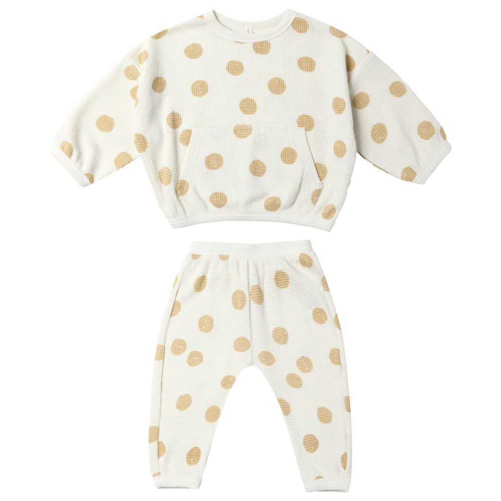 Waffle Sweater + Pant Set | Butter Dots