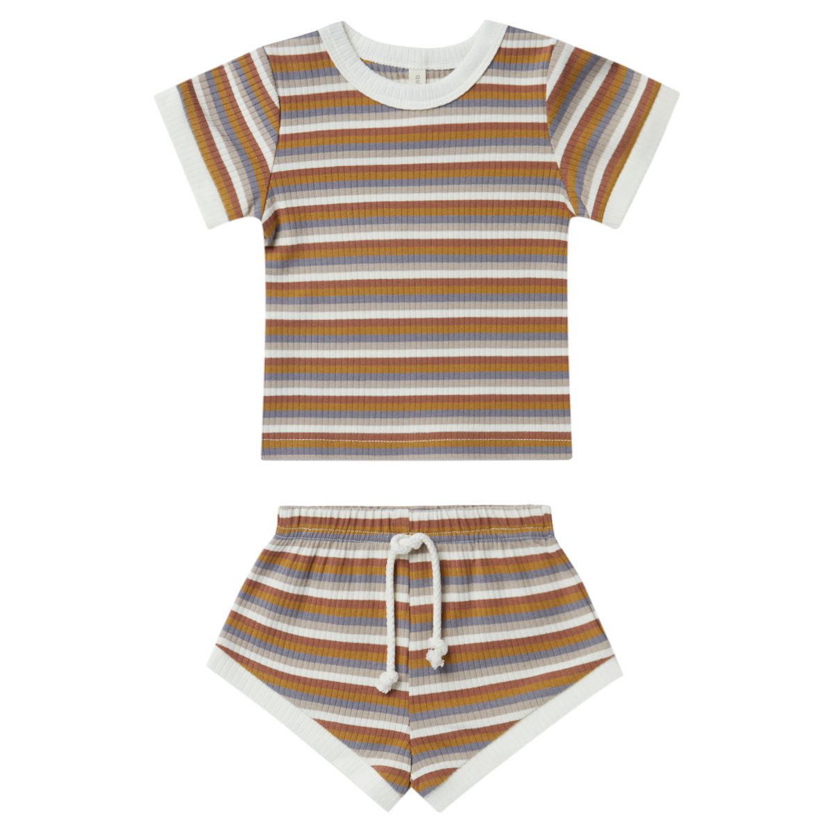 Ribbed Shortie Set | Multi Stripe