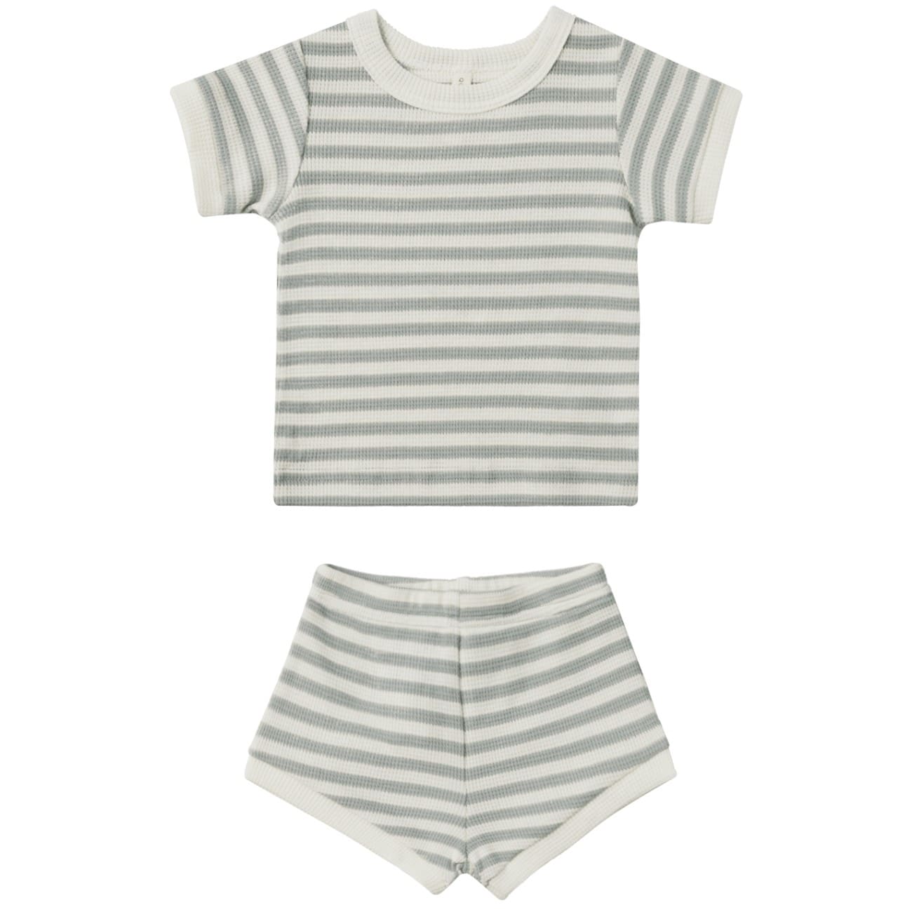 Waffle Shortie Set | Sky Stripe
