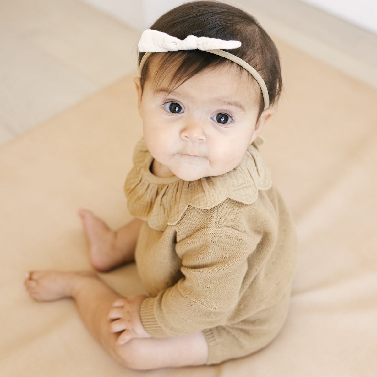 Petal Knit Sweater & Knit Bloomer | Honey