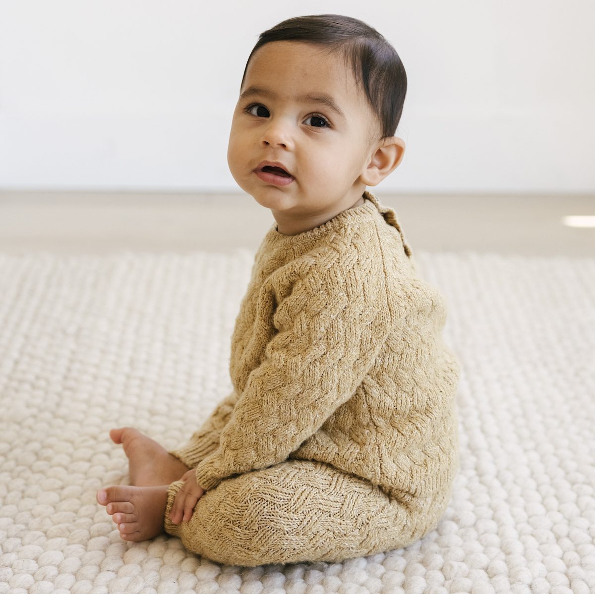 Cozy Heathered Knit Sweater & Cozy Heathered Knit Pant | Honey