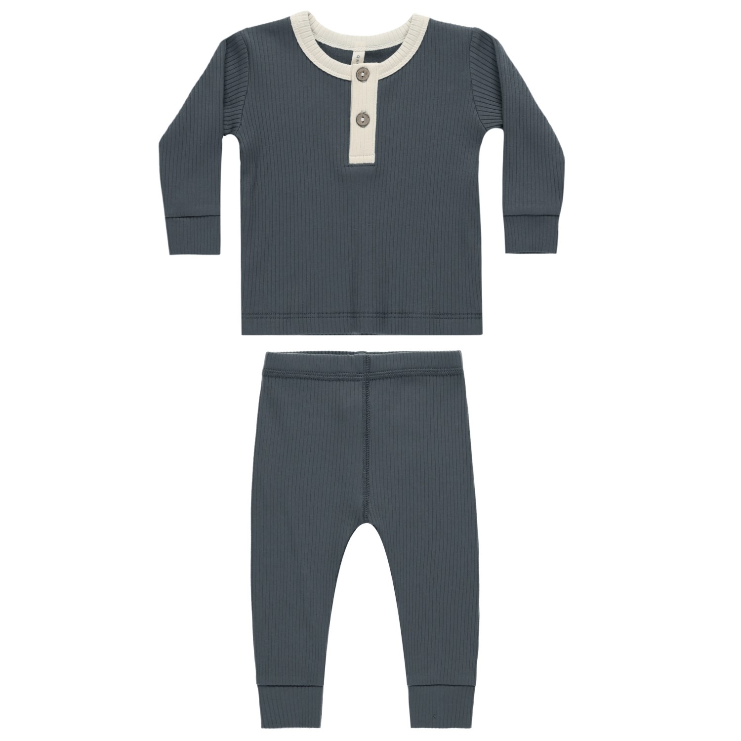 Ribbed Henley & Leggings | Indigo